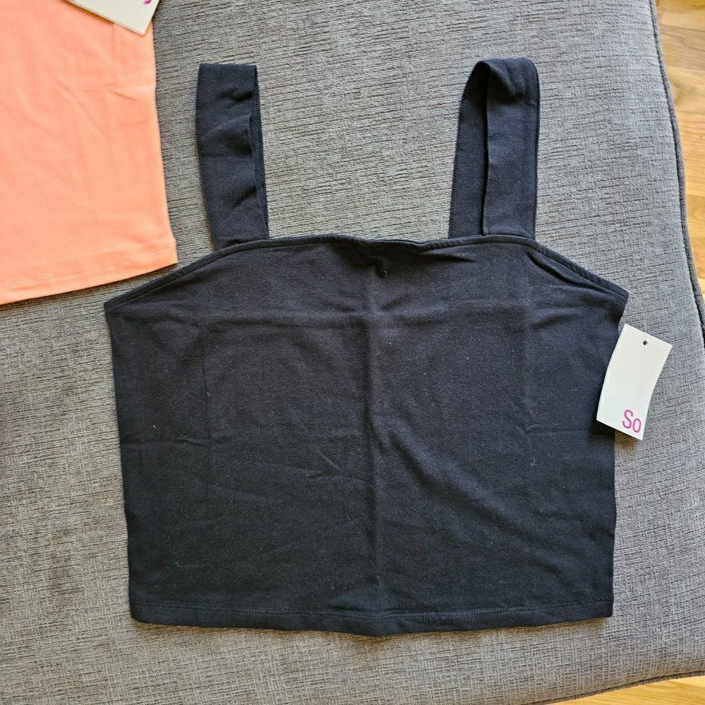 Kohl's SO Women Multi Colors & Sizes Square Neck Fitted Pack of 3 Tank Tops NWT - Picture 10 of 16